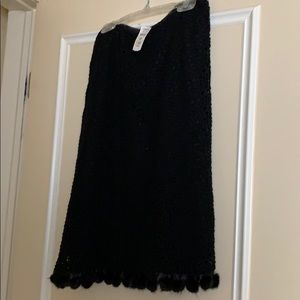 New Cynthia Steffe Black Wool Knit Skirt